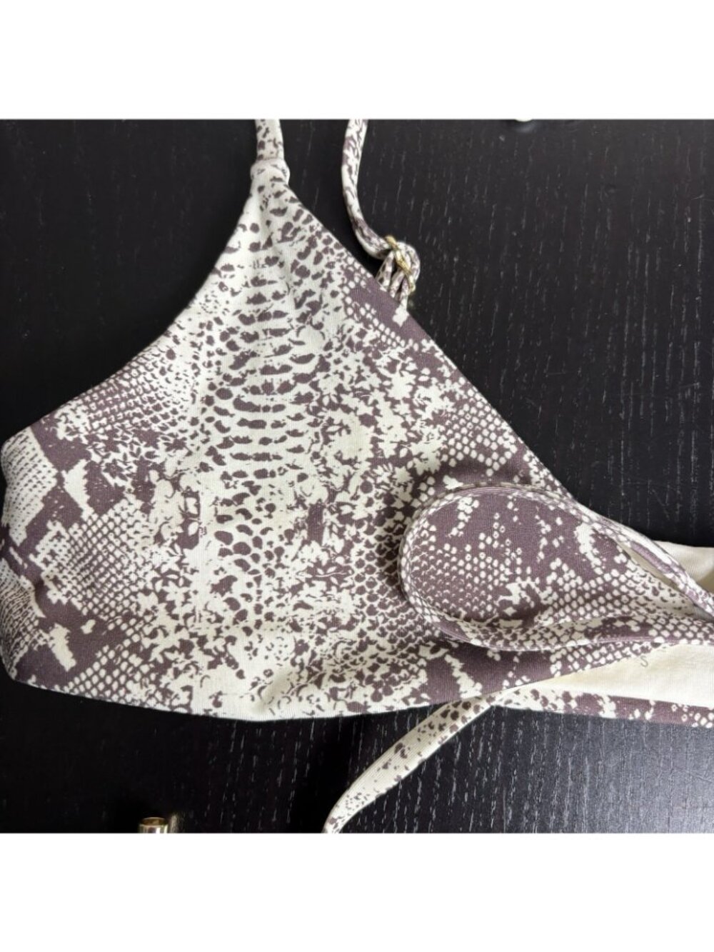 NWT MONDAY SWIMWEAR Womens S St. Martin Bikini Swimsuit Top in New Snake Print - Picture 3 of 6